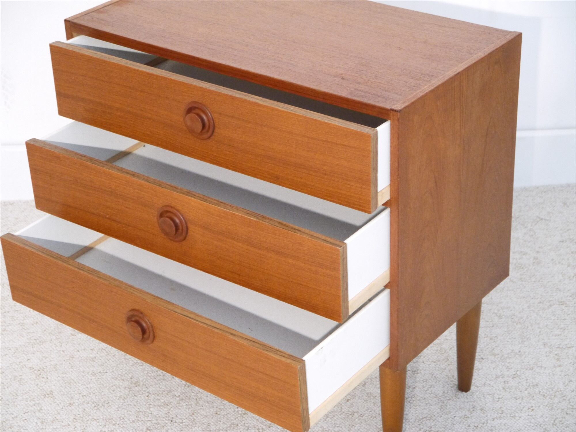 Scandinavian teak vintage chest of drawers