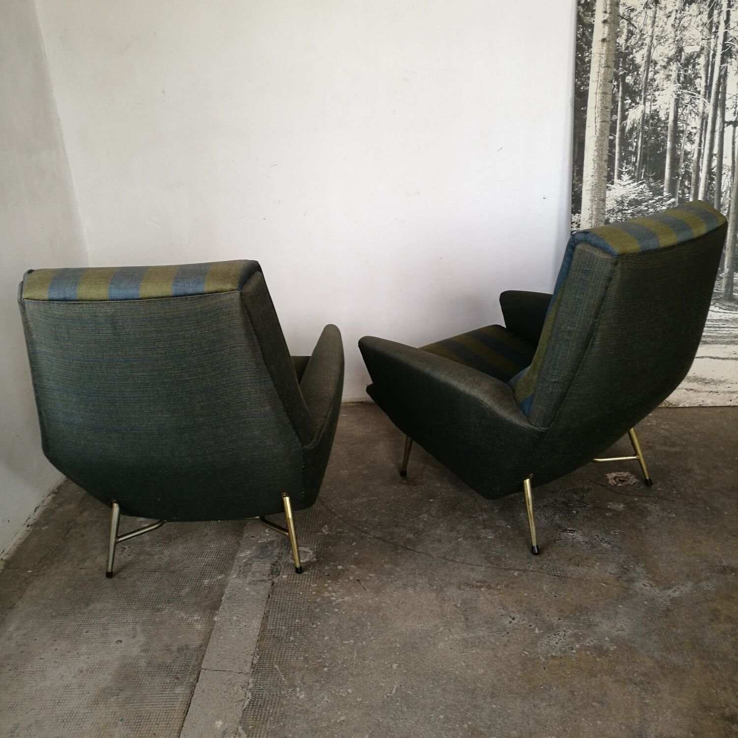 Paire de fauteuils vintage années 50, Guy Besnard,