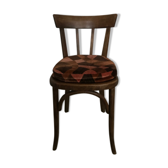 Luterma bistro chair with velvet cousin