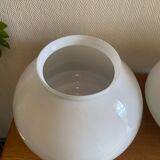 Pair of Art Deco opaline glass lampshades
