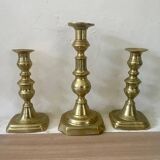 Victorian brass candlesticks