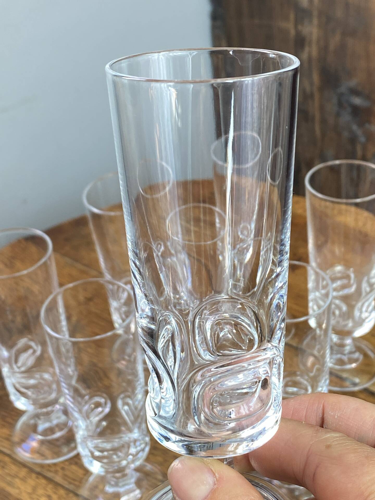 Flûtes à champagne graphique, Cristal d’Arques 