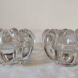 Set of 4 crystal candle holders