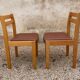Paire de chaises vintage bois et Skaï