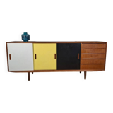 Vintage sideboard with coloured doors – Mid-century modern design, 1960s