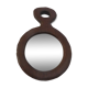 Gouge-cut solid wood mirror, free form, 60s