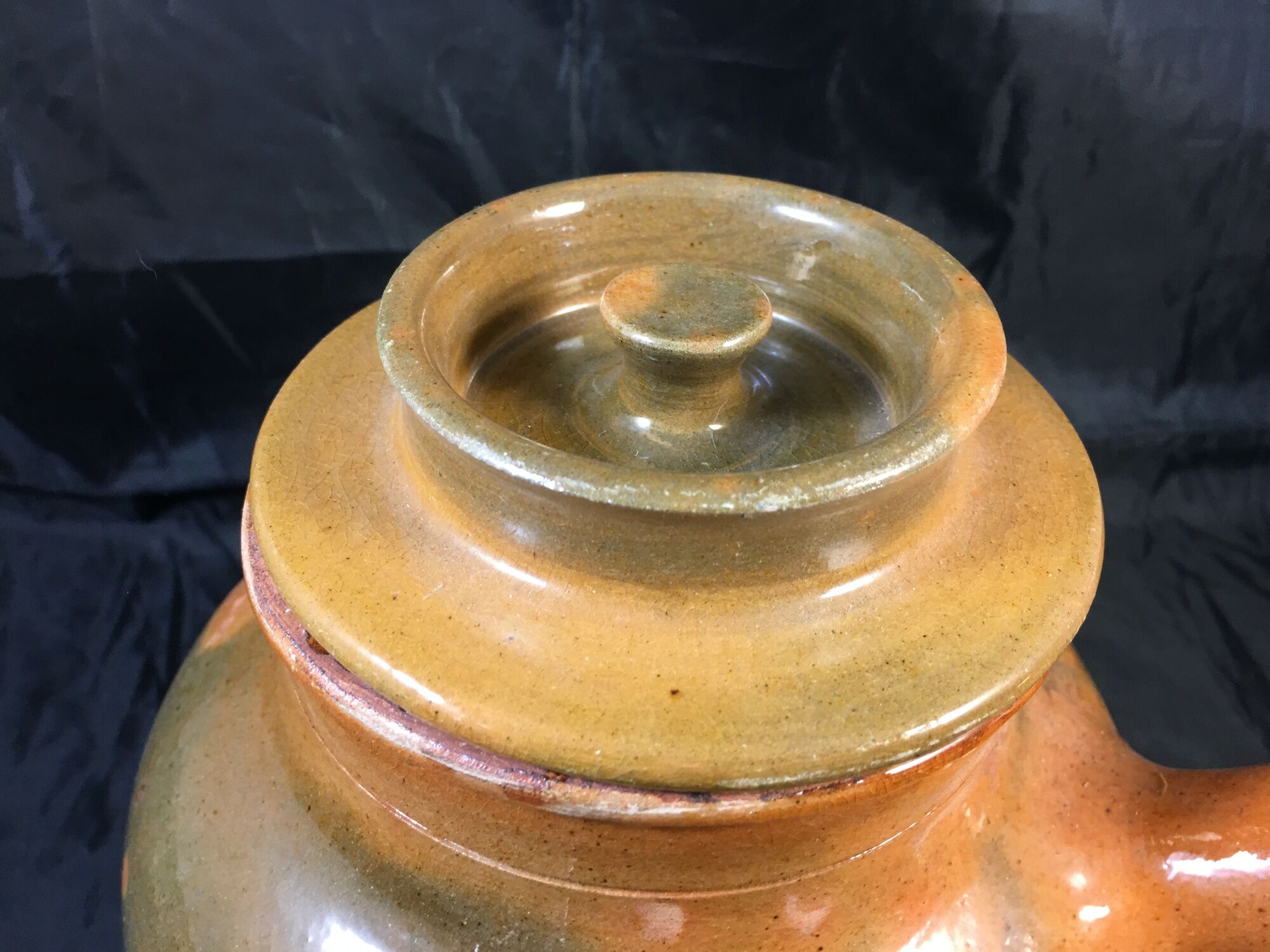 Old daubière Foucard Jourdan Vallauris glazed terracotta Provencal pottery