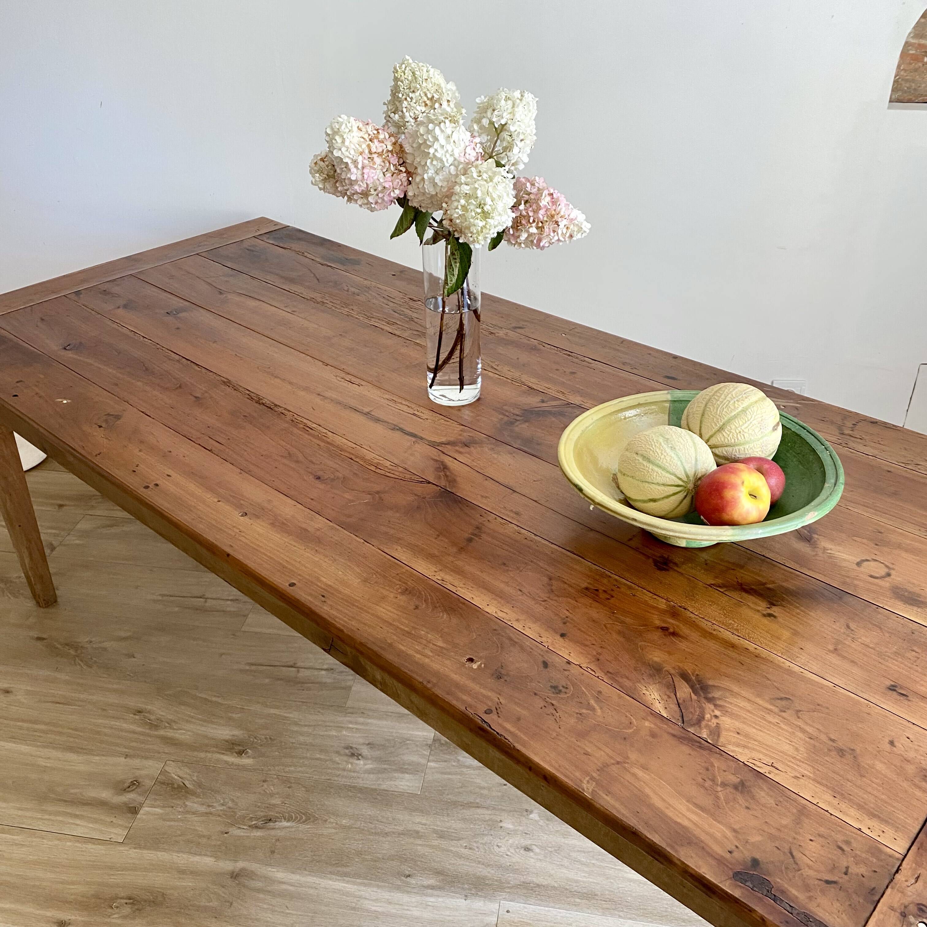 Solid chestnut farmhouse table 200x90cm