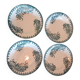 4 iron earth soup plates. Iris model.