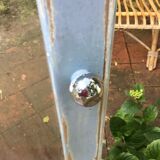 Small blue vintage pharmacy cabinet