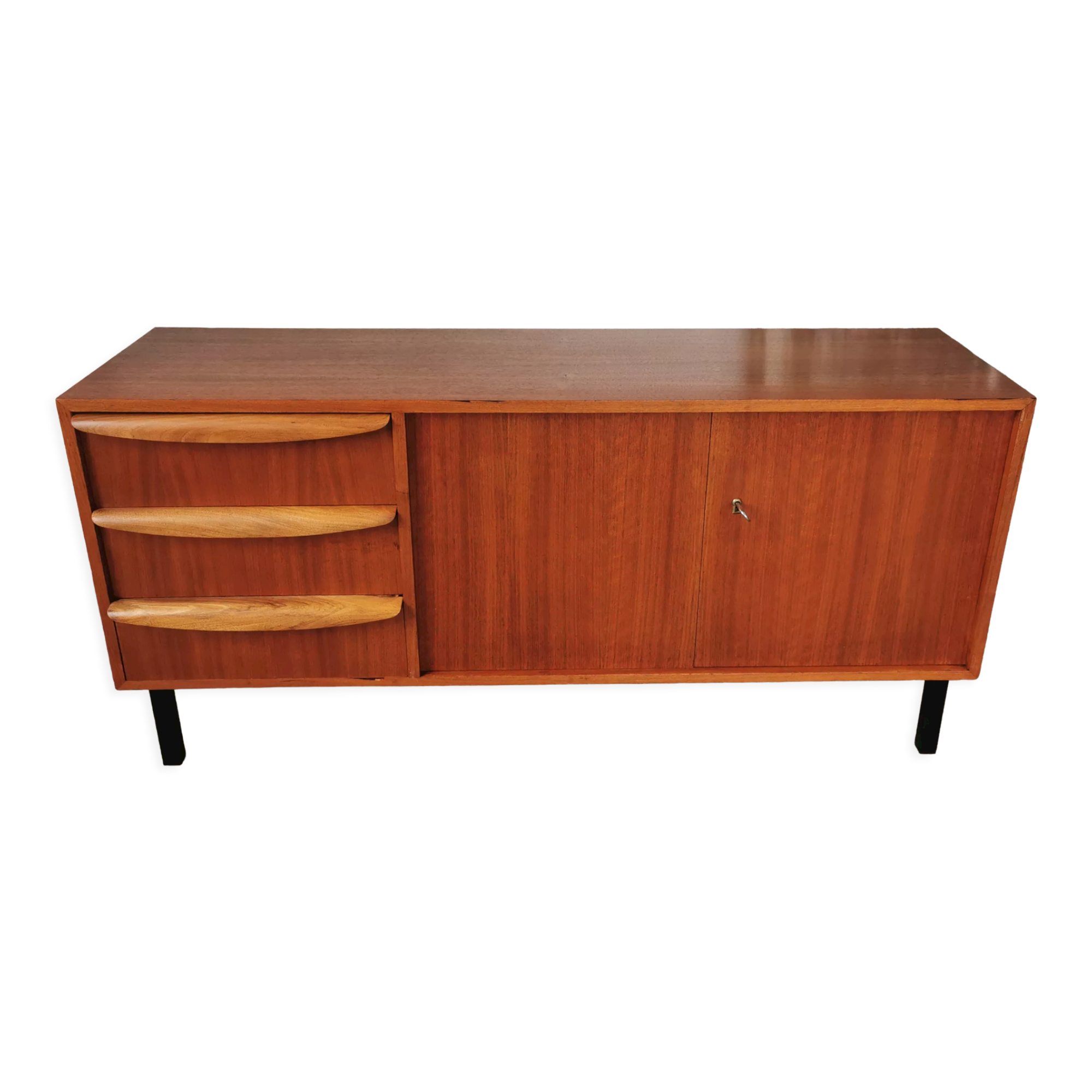 Sideboard teak and Scandinavian walnut
