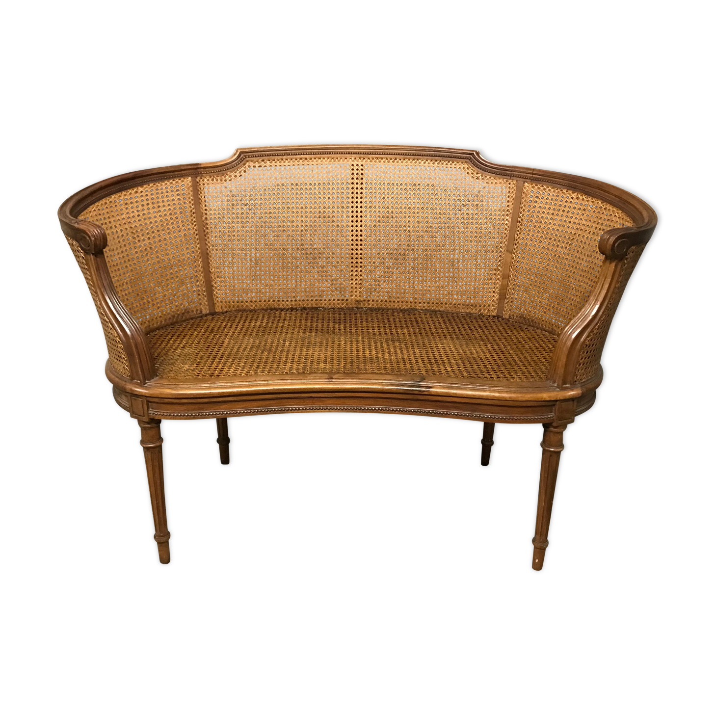 Sofa - Louis XVI cannage bench
