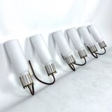 Mid-Century Modern set of three sconces in Arredoluce style. Italy 1950s