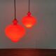 Mid-century Swedish space-age glass pendant lamp by Hans-Agne Jakobsson for Staff and Holmegaard, 1960s.