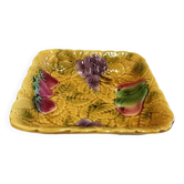 Ancien Plat, coupe à fruits en Barbotine