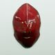Masque en céramique émaillée rouge, dans le goût d'Accolay, années 50 / 60