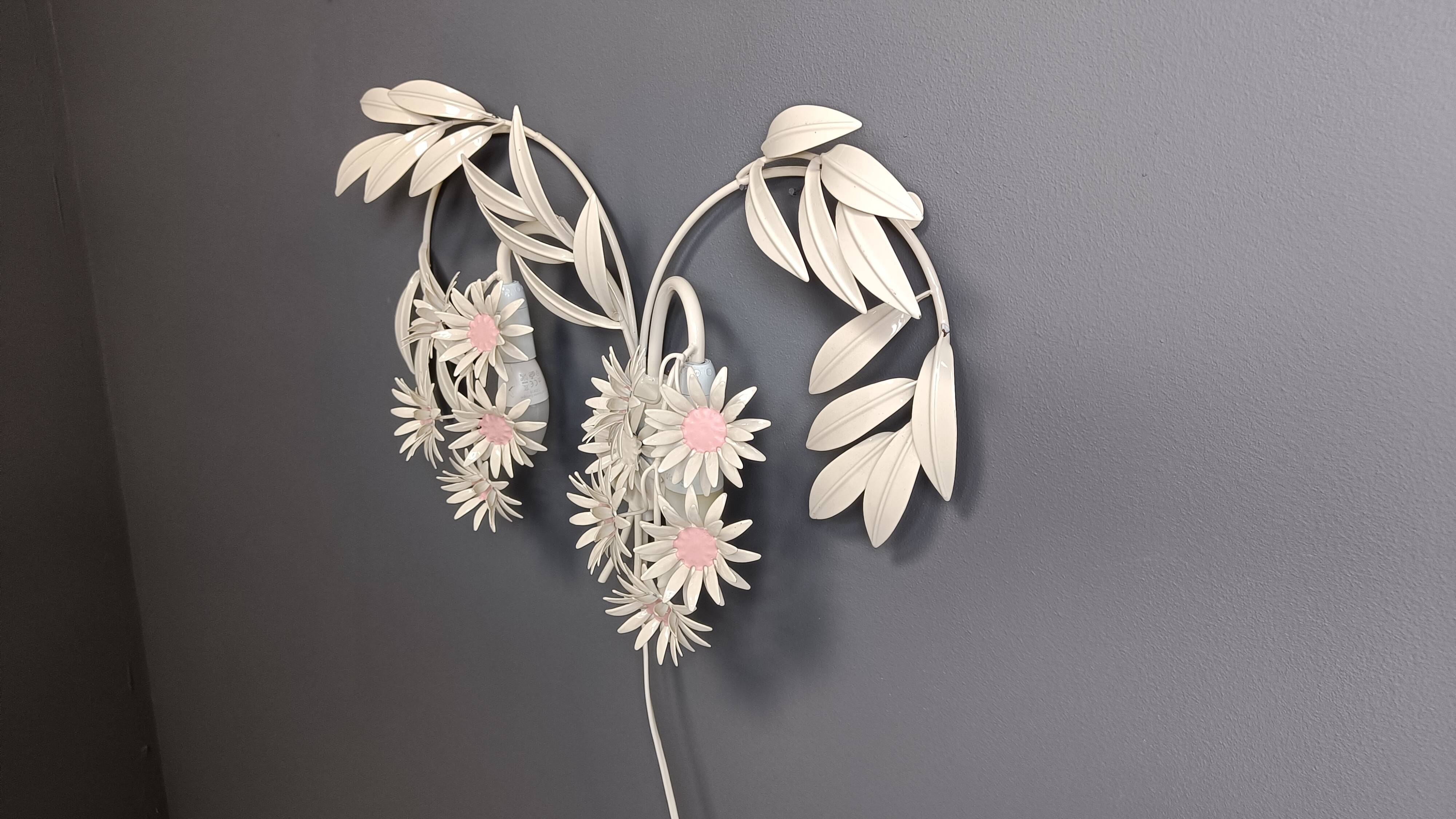 Vintage floral  wall lamp by Hans Kögl , 1970s