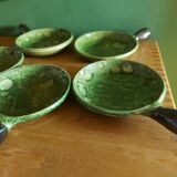 5 cups, Vallauris ceramic pans