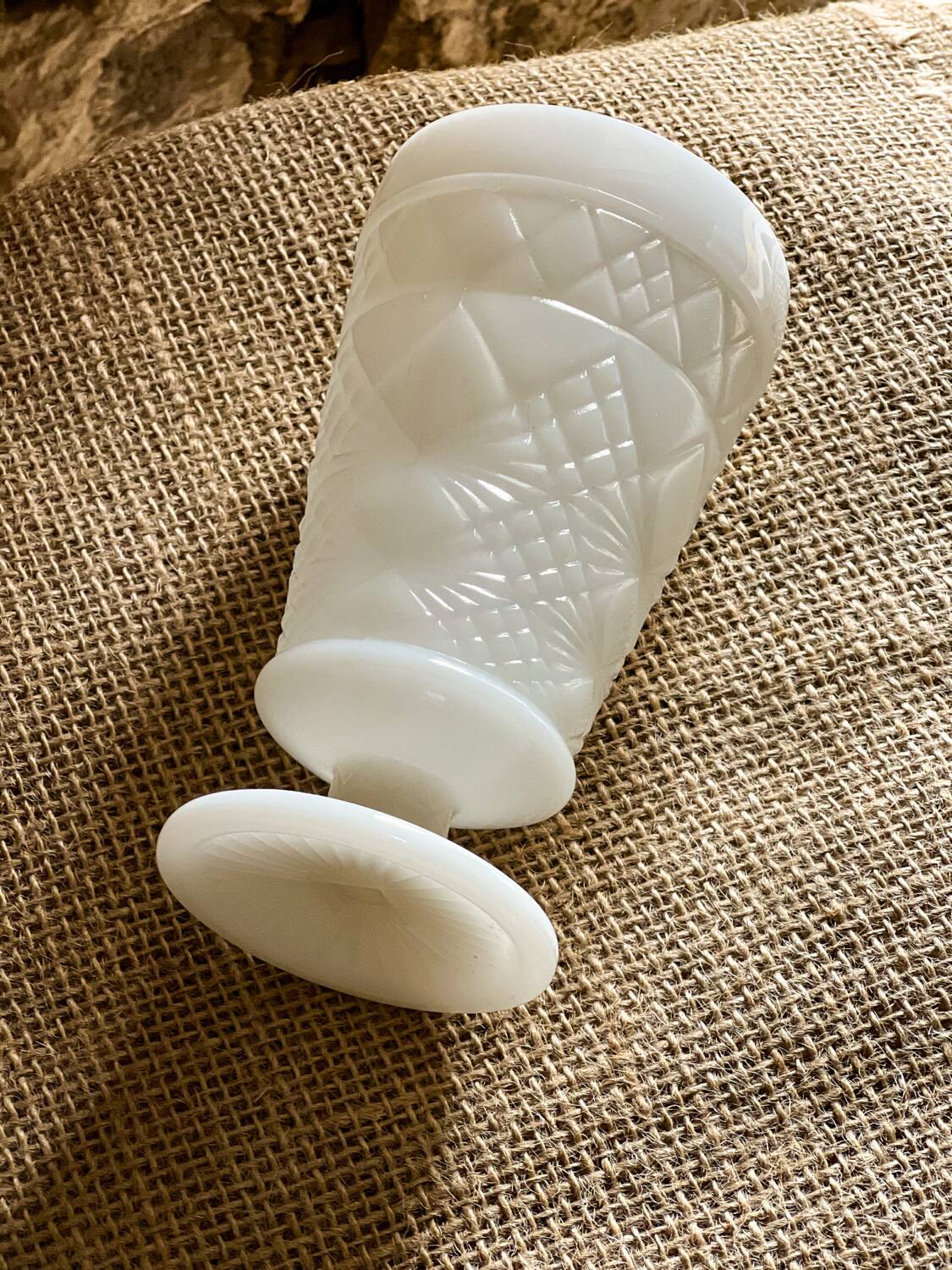 Big Top Peanut Butter Cup in Milk Glass Opaline Glass