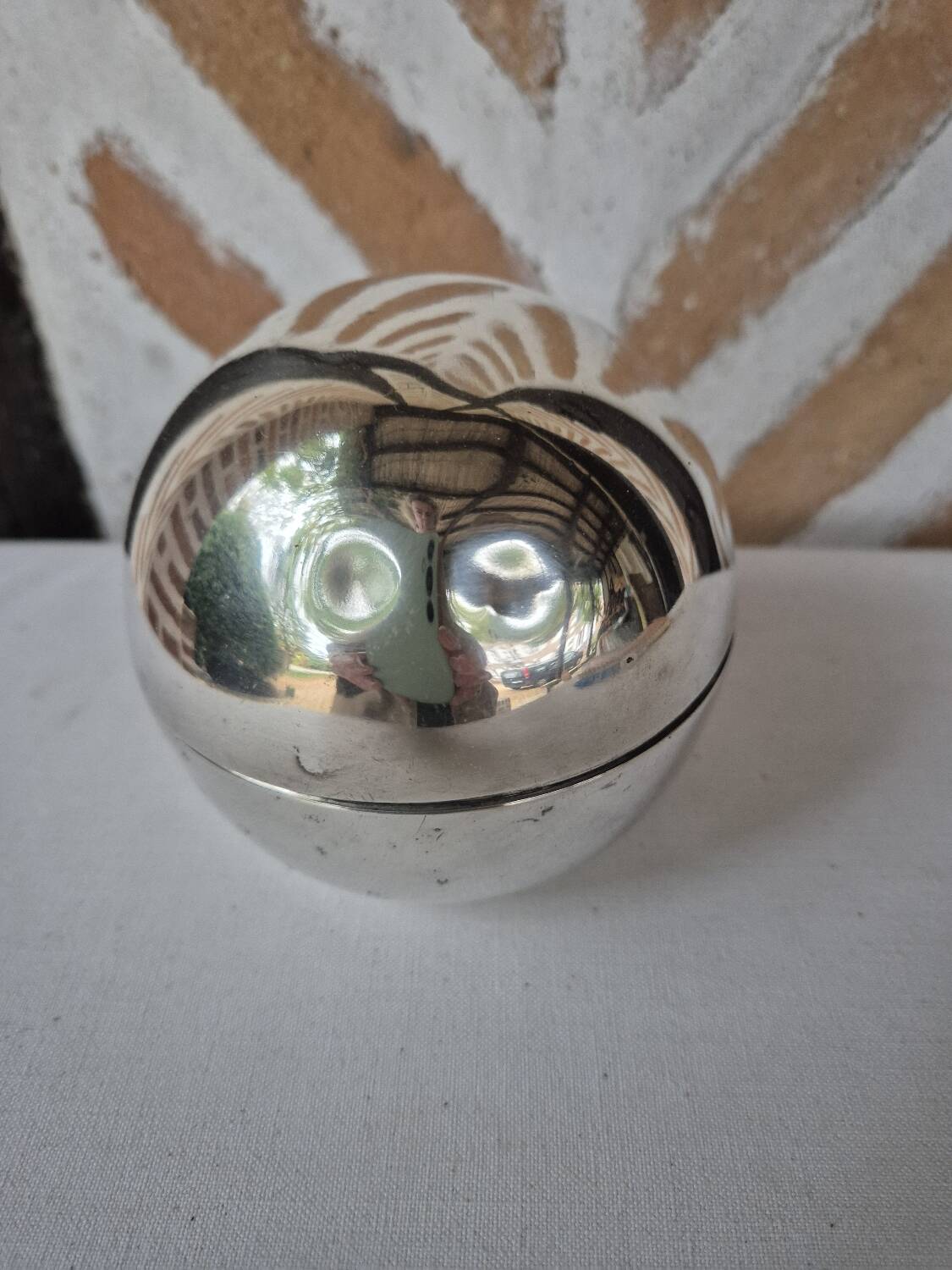 Silver-plated jewelry box/trinket tray