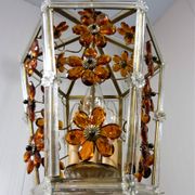 Suspension en verre en forme de fleur, années 1950-60