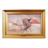 Painting „The Rainbow over the Village”, Scandinavian design, 1960s