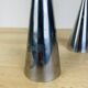 2 aluminum diabolo candle holders by Erika Pekkari for Ikea