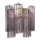 Violet “tronchi” murano glass wall sconce-1l