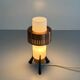 Simple table lamp in copper metal and opal glass, 1960s, Germany