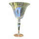 Large vase on a giant pedestal in transparent glass — Chalice style / Medic