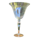 Large vase on a giant pedestal in transparent glass — Chalice style / Medic