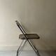 Folding chair in plexiglass and chrome, Plia model by Giancarlo Piretti ed. Castelli, design 1970