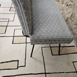 Banc vintage style knoll pied métal