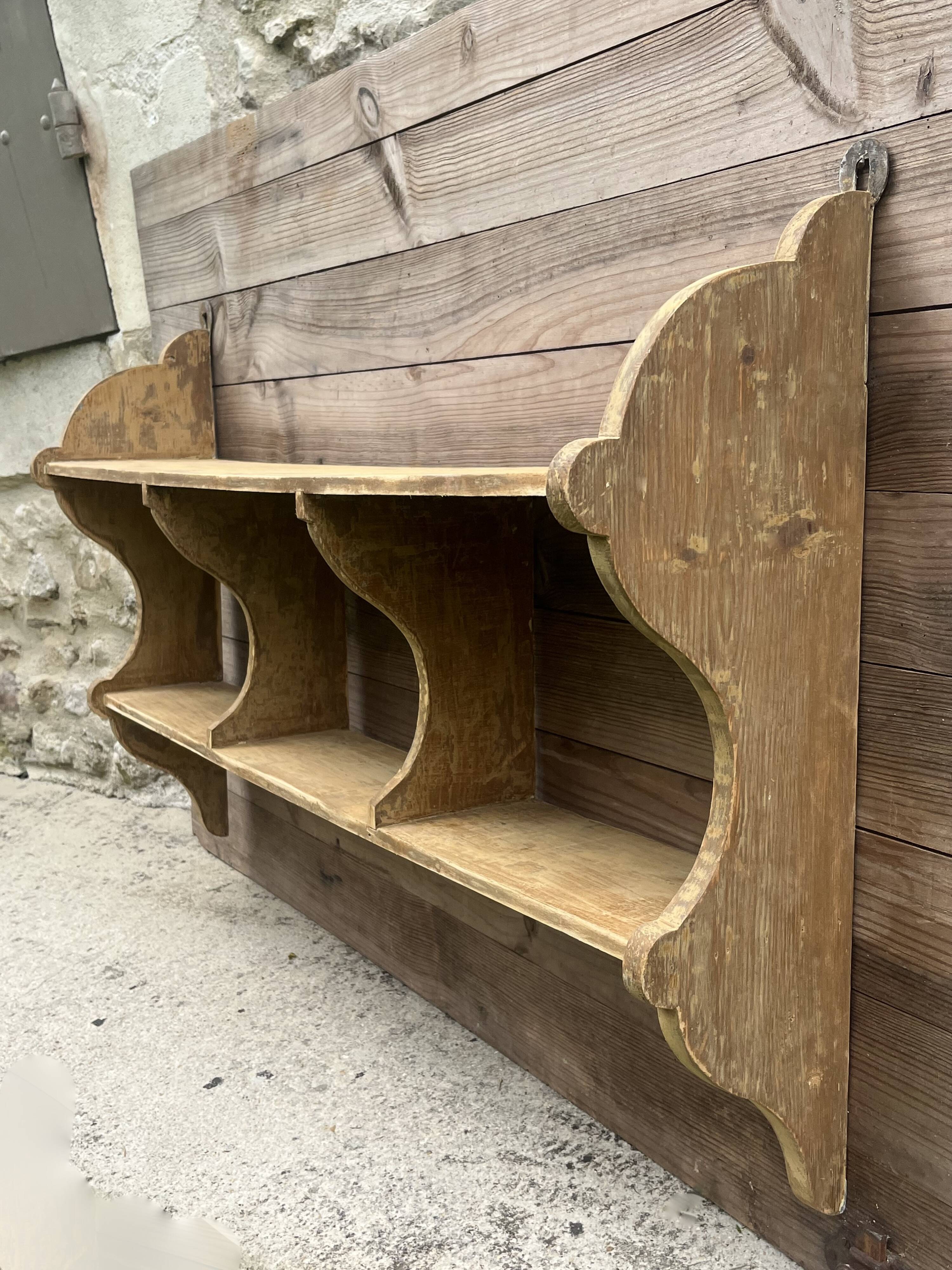 Large wall shelf, country style
