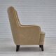 Fauteuil à dossier haut danois des années 1970, état d'origine, mobilier en velours.