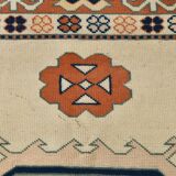 7x10 Vimtage Beige Orange Large Area Vintage Rug, 203x292 Cm