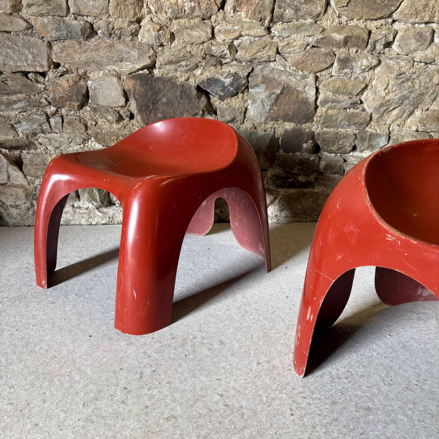 EFEBO stool pair by Stacy Dukes for Artemide, 1960