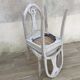 Pair of old white canne chairs