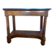 Console ancienne style Louis Philippe en bois et plateau en marbre