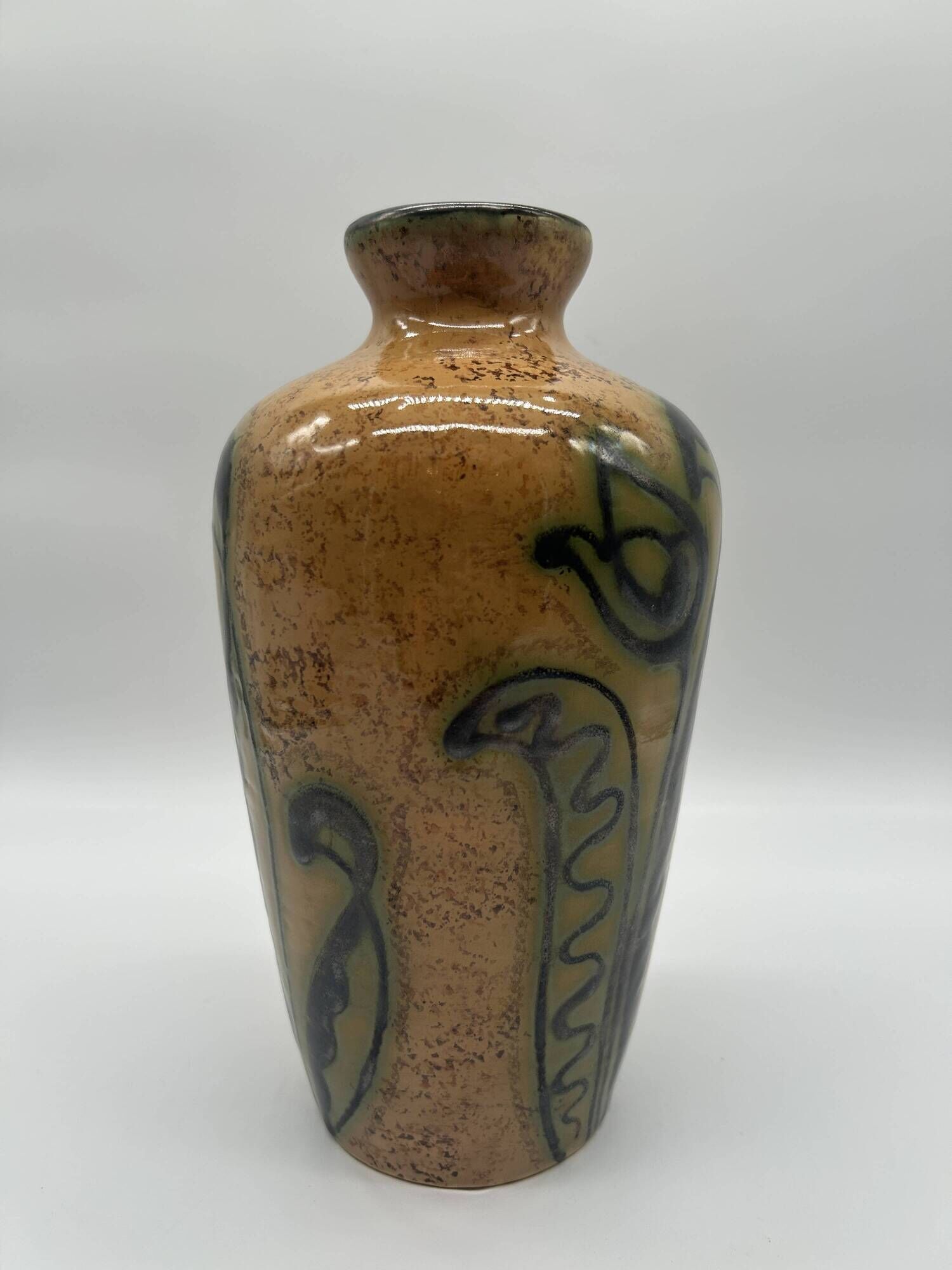 Art deco vase attributed to louis randour for saint-ghislain