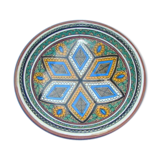Morocco North Africa enamelled terracotta couscous plate or dish