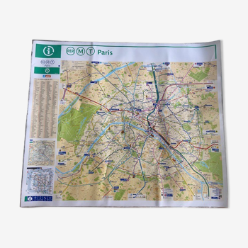 map of PARIS metro/RER/tramway RATP edition 2015