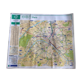 map of PARIS metro/RER/tramway RATP edition 2015