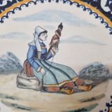 Henriot Quimper earthenware plate, early 20th century