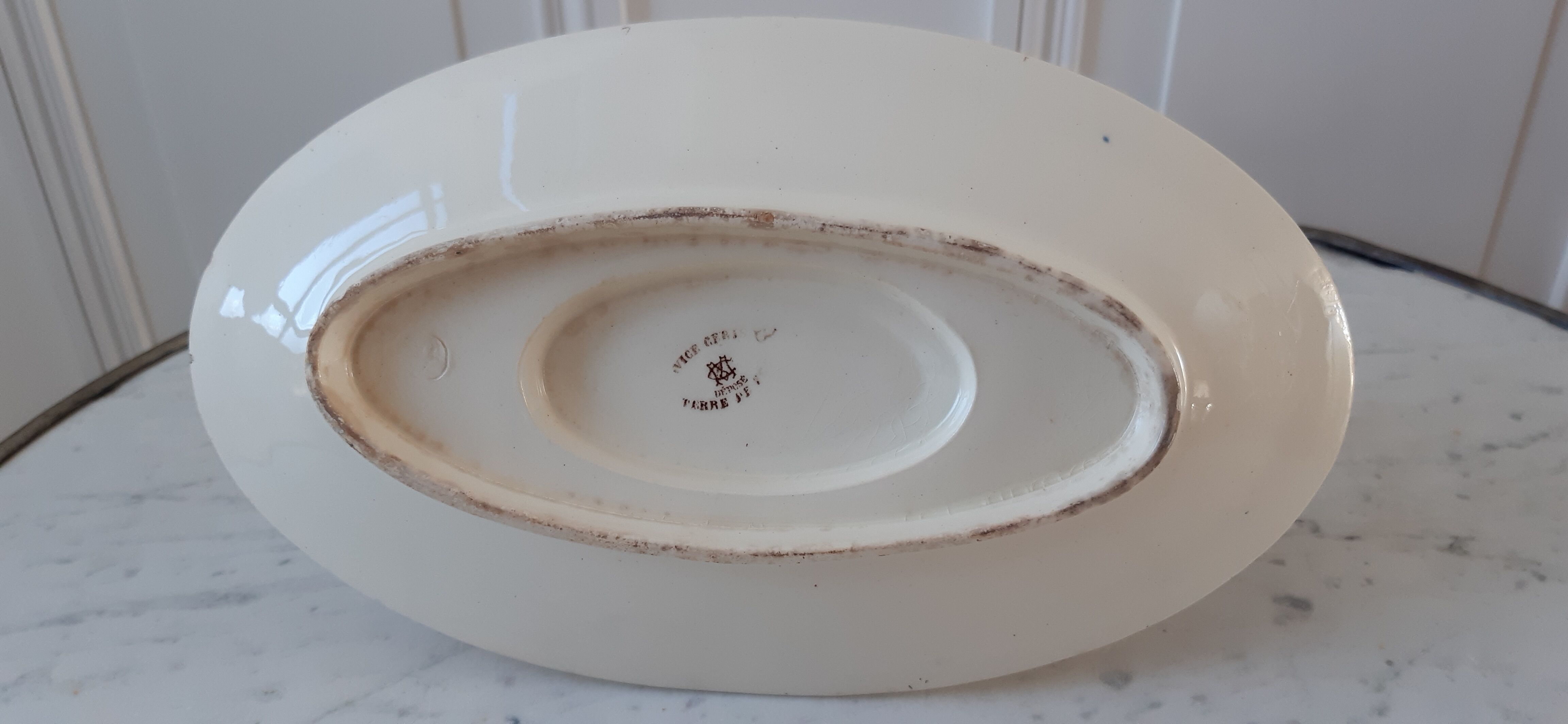 Saucière Creil and Montereau Terre de Fer XIXth century