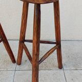 Pair of vintage brutalist high stools