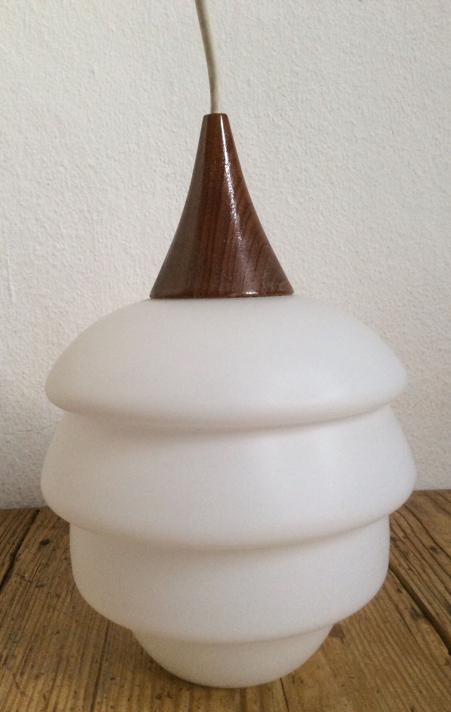 Philips suspension in opine and wood, 60s