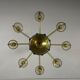 Venetian Art Nouveau chandelier in green and blue Murano glass circa 1920