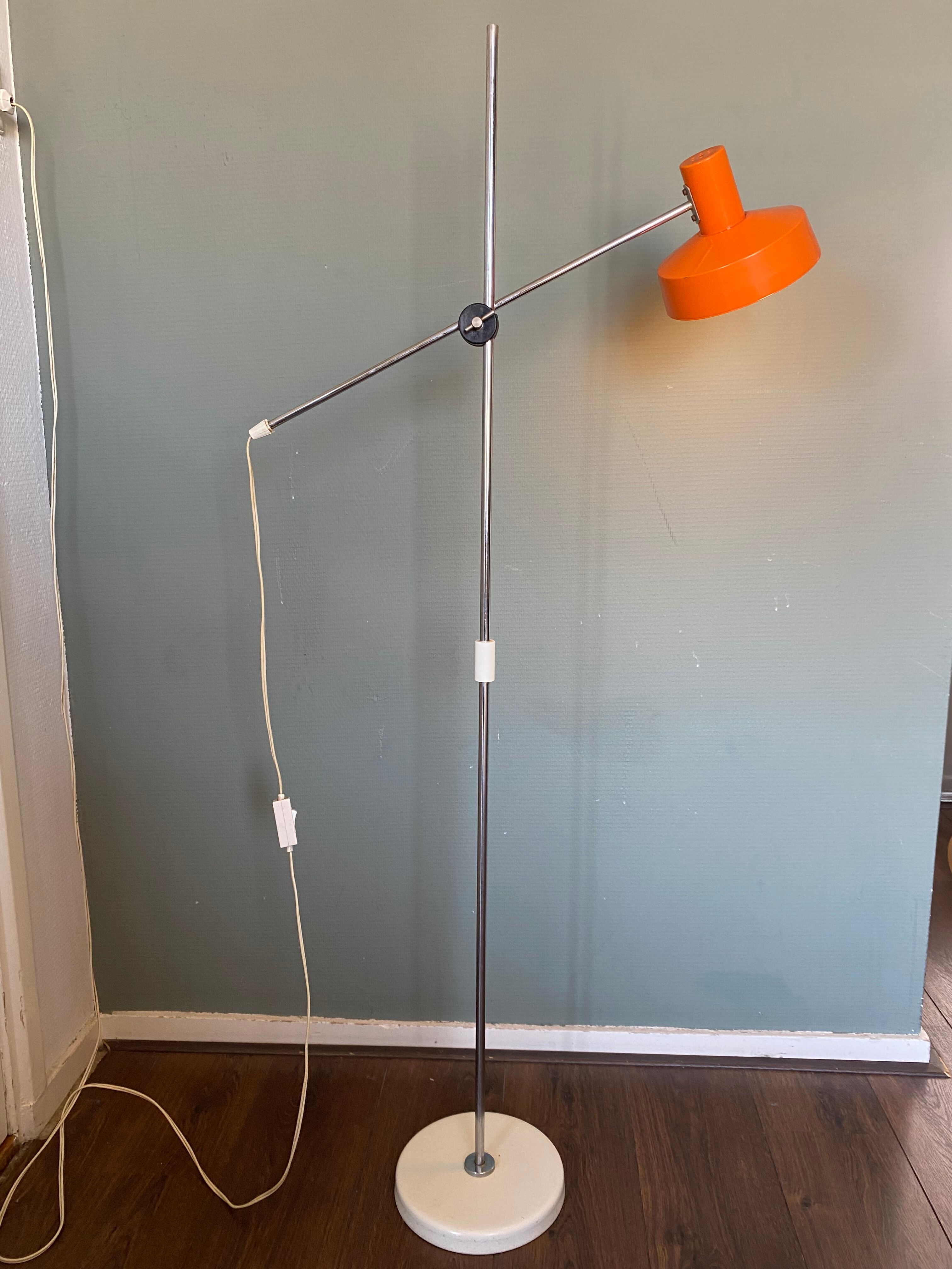 Mid-Century Modernist Adjustable Floor Lamp by J. J. M. Hoogervorst for Anvia, 1950s