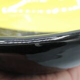 Ancienne ceramique vide poche design vintage noir jaune